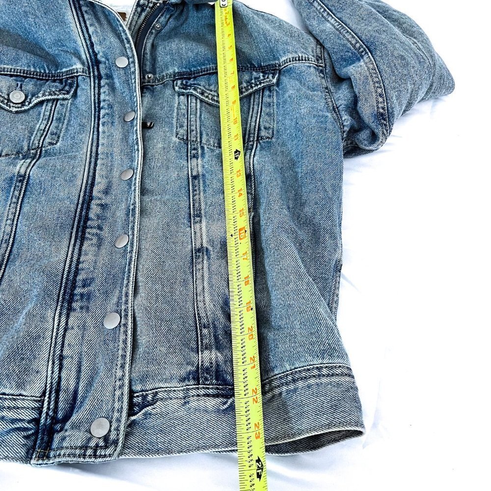 Denim Trucker Sherpa lined jacket Size Small - Picture 10 of 12